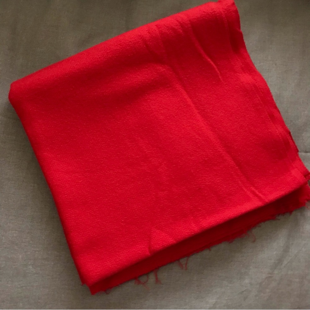 Pure Wool Vibrant Red Fabric